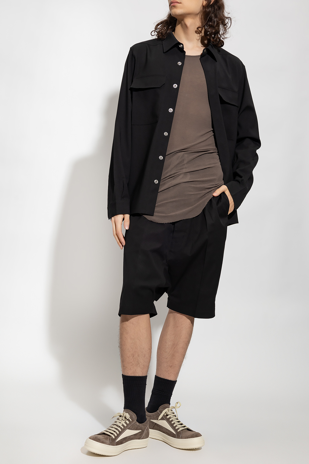 Rick owens drop hot sale crotch shorts